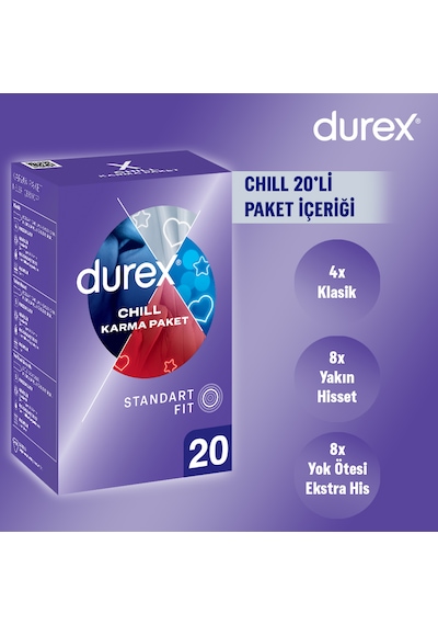 Durex Chill Karma Paket Prezervatif 20'li