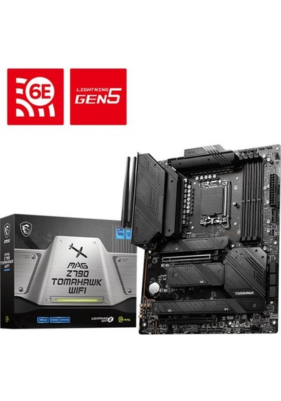 Msı Mag Z790 Tomahawk Wıfı Ddr5 7200mhz 4xm.2 1xhdmı 1xdp Usb 3.2 1700 Atx 12. / 13. Ve 14. Nesil İşlemci Uyumlu