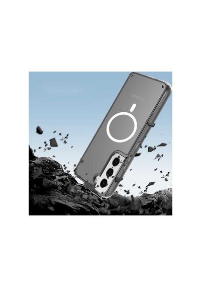 Samsung Galaxy S22 Plus Ile Uyumlu Kılıf Mag-safe Kablosuz Şarj Wireless Kapak Col158702-clear