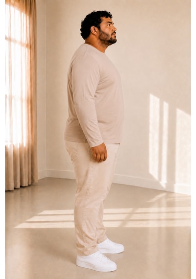Sngl Tekstil Erkek Büyük Beden Oversize Uzun Kollu T-shirt 3xl 4xl 5xl 6xl 7xl 8xl 9xl Gri