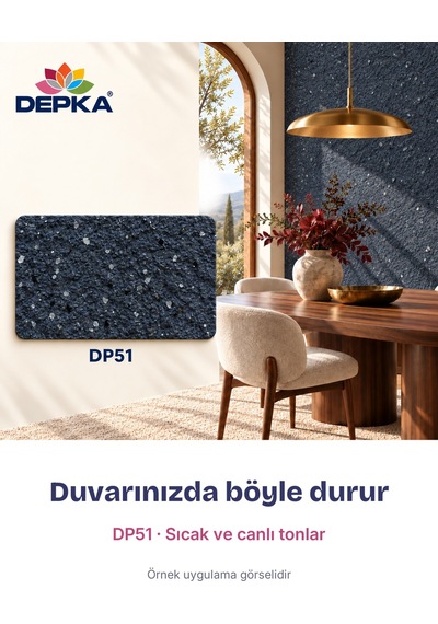 Depka Pamuk Sıva Dp51 2 Kg 7-8 M² İpek Sıva Alternatifi Isı Ve Ses Yalıtımlı Dekoratif Sıva
