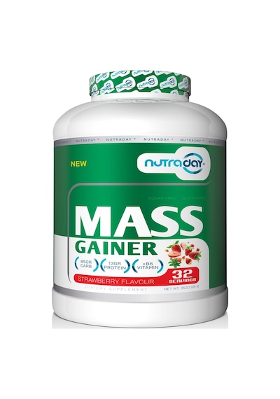 Karbonhidrat Tozu Mass Gainer 3520 Gram Çilek Aromalı Hacim Kütle Kas Gainermass