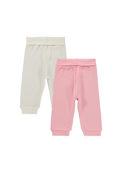 Minidamla Patiksiz Basic 2'li Set 3-12 Ay Tek Alt Bebe - Pembe
