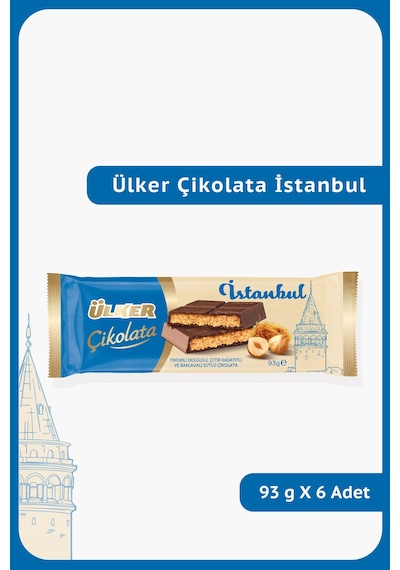 Ülker İstanbul Fındıklı Çikolata 6 x 93 G