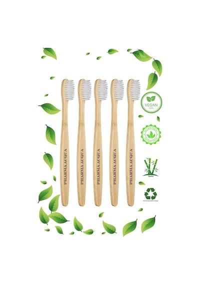 Pharma Acqua 5 Li Beyaz Bambu Diş Fırçası
