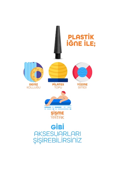 1 Koli 250 Adet Şişirme Pompa Seti Futbol Bisiklet Topu Şişme Yatak Simit Şişirme Pompası 20cm Mavi