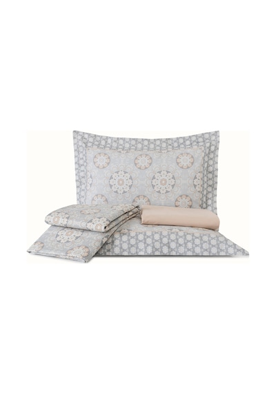 Freya %100 Pamuk Battal Boy King Size Pike Takımı 240x220 Gri