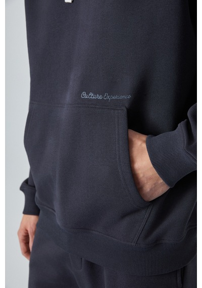 Grımelange Narcıso Erkek Yumuşacık İçi Polarlı Antrasit Sweatshirt Antrasit