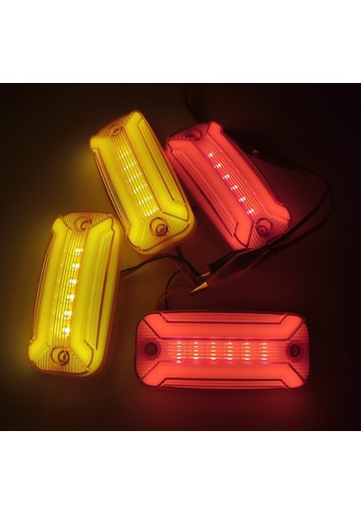 4 Adet Neon Ledli Yan Dorse Kasa Lambası 12-24 Volt Melek Kanadı