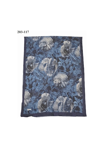 Moonscarfs Moonscarf Bambu Kraş Pamuk Şal Lacivert 203-117 Çok Renkli