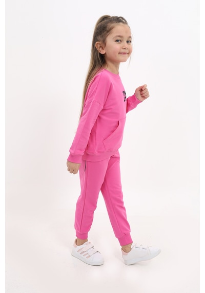 Toontoy Kız Çocuk Nakışlı Eşofman Takım Fuşya