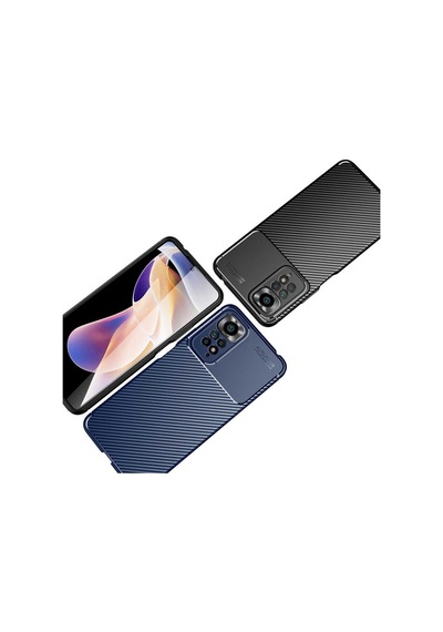 Xiaomi Redmi Note 11 Pro 5G Kılıf Karbon Silikon Case Kapak