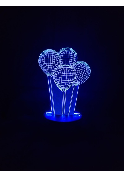3d Figürlü Gece Lambası Çok Renkli