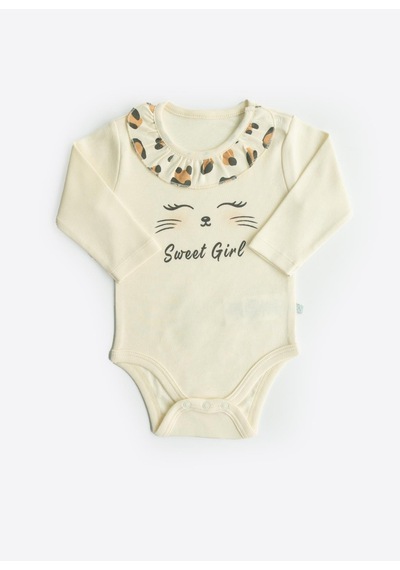 Kitikate Organik Leopar 3'lü Takım Natural Krem