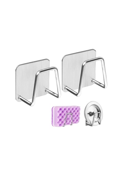 Orret Home 2 Adet Metal Bulaşık Sungeri Askısı, Eviye Lavabo İçi Bulaşık Sungeri Askısı, Çok Amaçlı Kanca, Paslanmaz Çelik, Mutfakta Düzen Sağlayıcı, Dayanıklı Ve Şık Tasarım Diğer