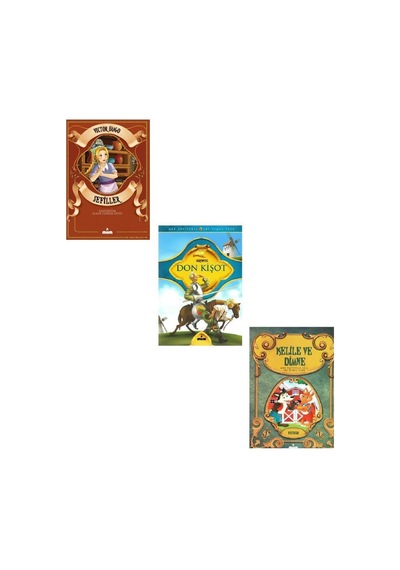 Sefiller + Don Kişot + Kelile ve Dimne (3 Kitap)