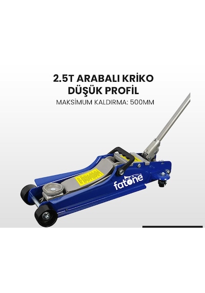 Fatone 2,5 Ton Arabalı Kriko Düşük Profil