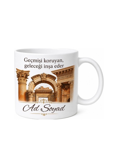 Kültür Mirasını Savunanlara Tarihi Eserleri Koruma Gelenekleri Yaşatma Hediye Kupa Bardak Beyaz / Çok Renkli