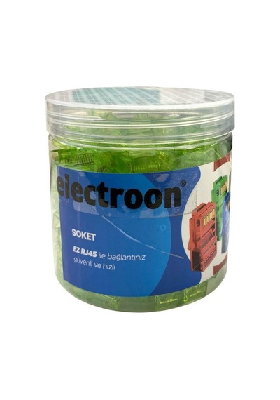 Electroon Yeşil Cat6 Ezrj45 Açık Uçlu Soket 8p/8c - 100adet