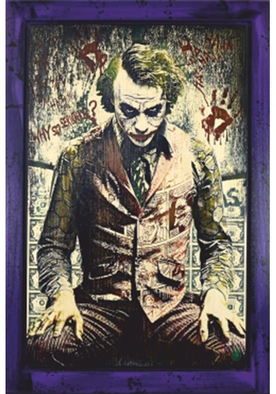 The Joker sinema retro ahşap poster