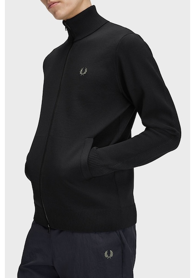 Fred Perry Regular Fit Dik Yaka Eşofman Üstü Erkek Eşofman Üstü K3317 102 Siyah