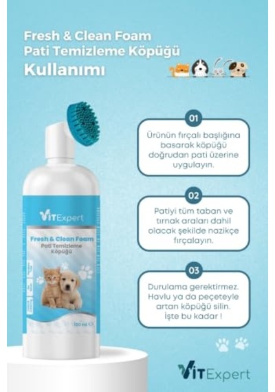 Fresh & Clean Foam Durulama Gerektirmeyen Pati Temizleme Köpüğü 150 Ml Enerji Sınıfı A+