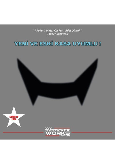 Cfmoto Nk250 Far Sticker 2018-2025 Uyumlu Hazır Far Sticker Kit Siyah