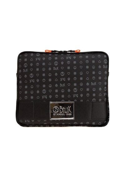 Bilik Deri Monogram Siyah Unisex Laptop & Evrak Çantası Tablet Mg Siyah