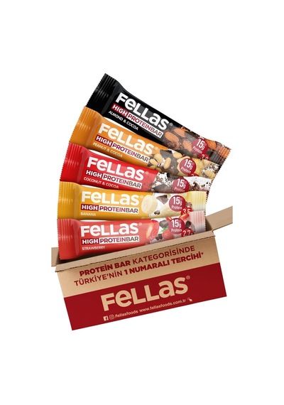 Fellas Yüksek Protein Bar Deneme Paketi X 5 Adet 4'li Paket