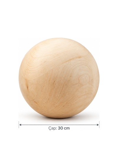 Ahşap Top - Küre 30 Cm Çap Belirtilmemiş