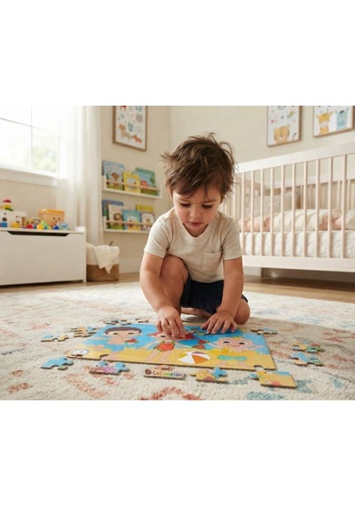 Coco-melon 24 Parça Sahil Puzzele Kolay Birleşim 24 Parça 30 Cm Renkli Öğretici Oyuncak Puzzle