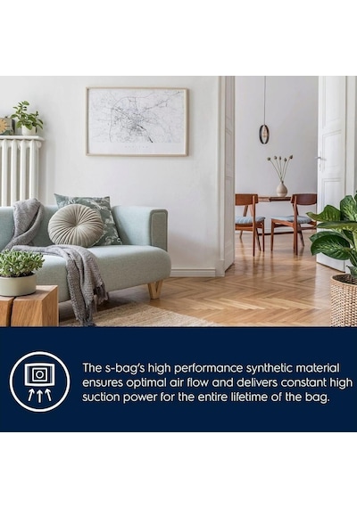 E210s S-bag Ultra Long Performance Elektrikli Süpürge Toz Torbası 5 Litre Kapasite, Yüksek Emiş Gücü, Çok Katmanlı Filtrasyon 3 Lü Paket