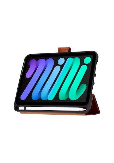 Apple Uyumlu iPad Mini A17 Pro 8.3 İnç Deri Kılıf Gölgeli Taba Kılıf