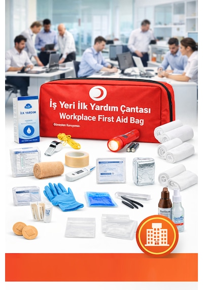 İş Yeri İlk Yardım Çantası Yönetmelik Uyumlu Denetime Uygun 50 Parça