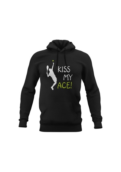 Pisa Art Ace Atmadan Yapamayanlara Özel Siyah Kapüşonlu Sweatshirt Hrmsw001 Siyah