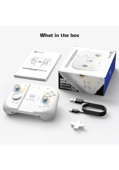 Nyxi Hyperion 3 Beyaz Joypad Switch 2  Hall Effect Drift Yapmayan Joystick Kablosuz Oyun Kolu Joy-con
