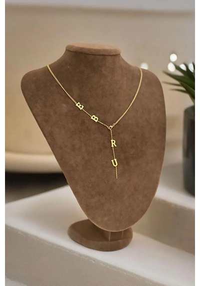 Kişiye Özel İsimli Y Model Gümüş Kadın Kolye Gümüş