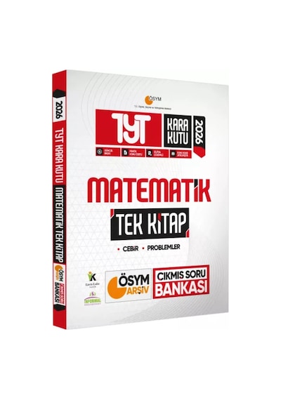 2026 YKS TYT ÖSYM Kara Kutu Matematik Tek Kitap Ve Geometri ÖSYM Çıkmış Soru Bankası 2li Set Özetli