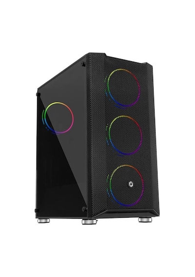 Ontech - Frısby Fc-9405g 650w 80+ 4x120mm Dual Rıng Rgb Fan Usb 3.0 Midi Tower Siyah Kasa