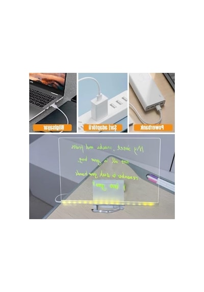 Led Işıklı Şeffaf Çizim Tableti, 30x20 Cm Eğitici Boyama Seti İle 124-Pembe