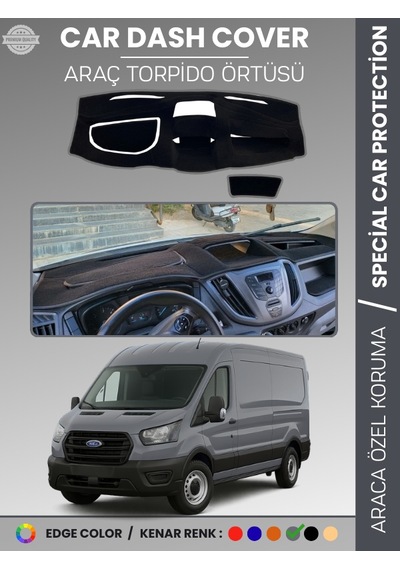 Ford Transit V363 2014-2019 Üst 3 Gözlü Model Torpido Örtüsü Ön Göğüs Koruma - 341 Stiloto