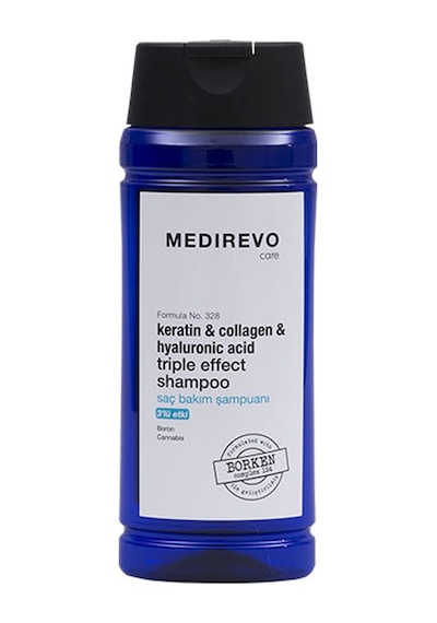 Medirevo Bor Kenevir Tohumu Yağı Keratin Kolajen Hyaluronik Asit’li Saç Bakım Şampuanı 400 ML