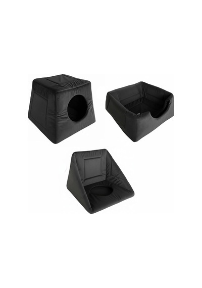 3in1 Kedi Köpek Yatağı Ve Oyujn Evi - Üç Fonksiyonlu Kedi Ve Küçük Irk Köpekler İçin Yatak-minder-yuva - 50 X 50 Cm