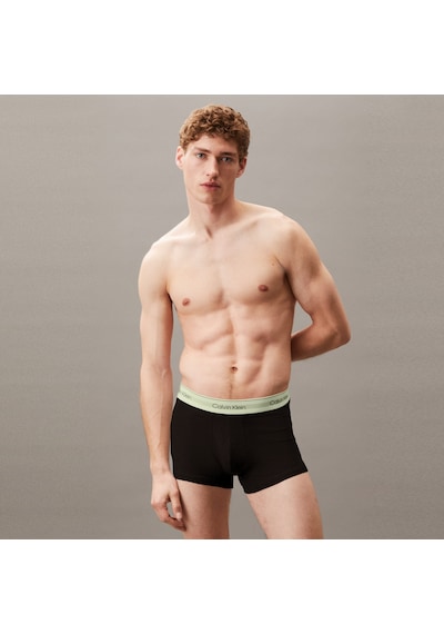 Calvin Klein Trunk 3^lü Erkek Siyah Renkli Bantlı Boxer 026 Lv00nb4392 Siyah