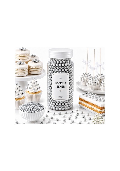 Dr. Gusto 4 Mm Gümüş Boncuk Şeker 250 Gr