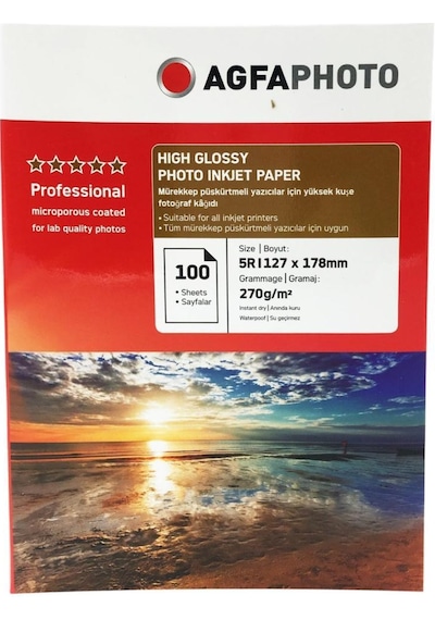 Agfa Photo 270gr  5R (13x18) Parlak İnkjet Kağıt