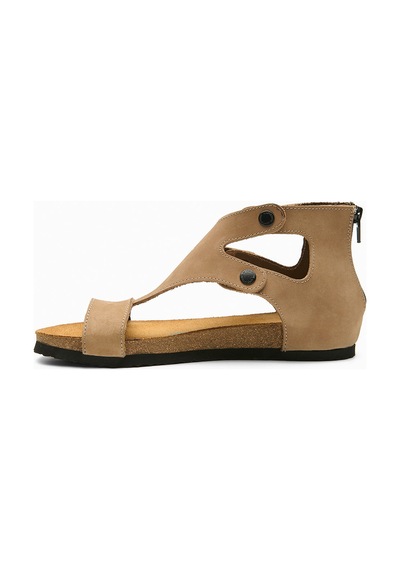 Comfortfusse Vera - Kadın Ortopedik Hakiki Deri Sandalet Kum