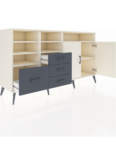 Hyperion Konsol 7 Raflı 4 Çekmeceli 2 Kapaklı 176x44x99 Aytaşı-ay Aytaşı-aytaşı/antrasit Hyperion Konsol 7 Raflı 4 Çekmeceli 2 Kapaklı 176x44x99 Aytaşı-ay Aytaşı-aytaşı/antrasit