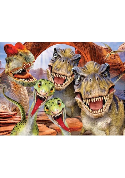Prime 3d Dinozorlar Selfie Çift Taraflı Puzzle 100 Parça 15037