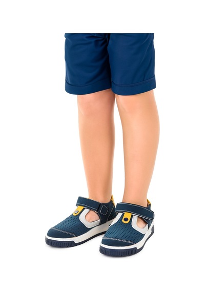 Kiko Kids Erkek Çocuk Günlük Ayakkabı Arz 2319 Petrol - Sarı